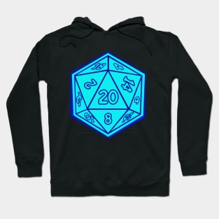 Critical Hit Glowing Dice Funny Dungeons And Dragons DND D20 Lover Hoodie